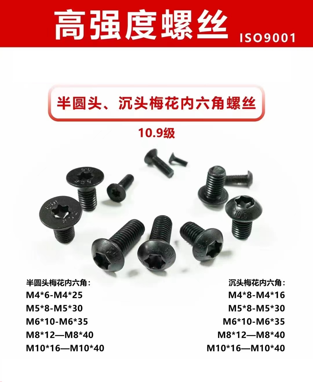 Torx của vít chìm và vít đầu nút ổ cắm